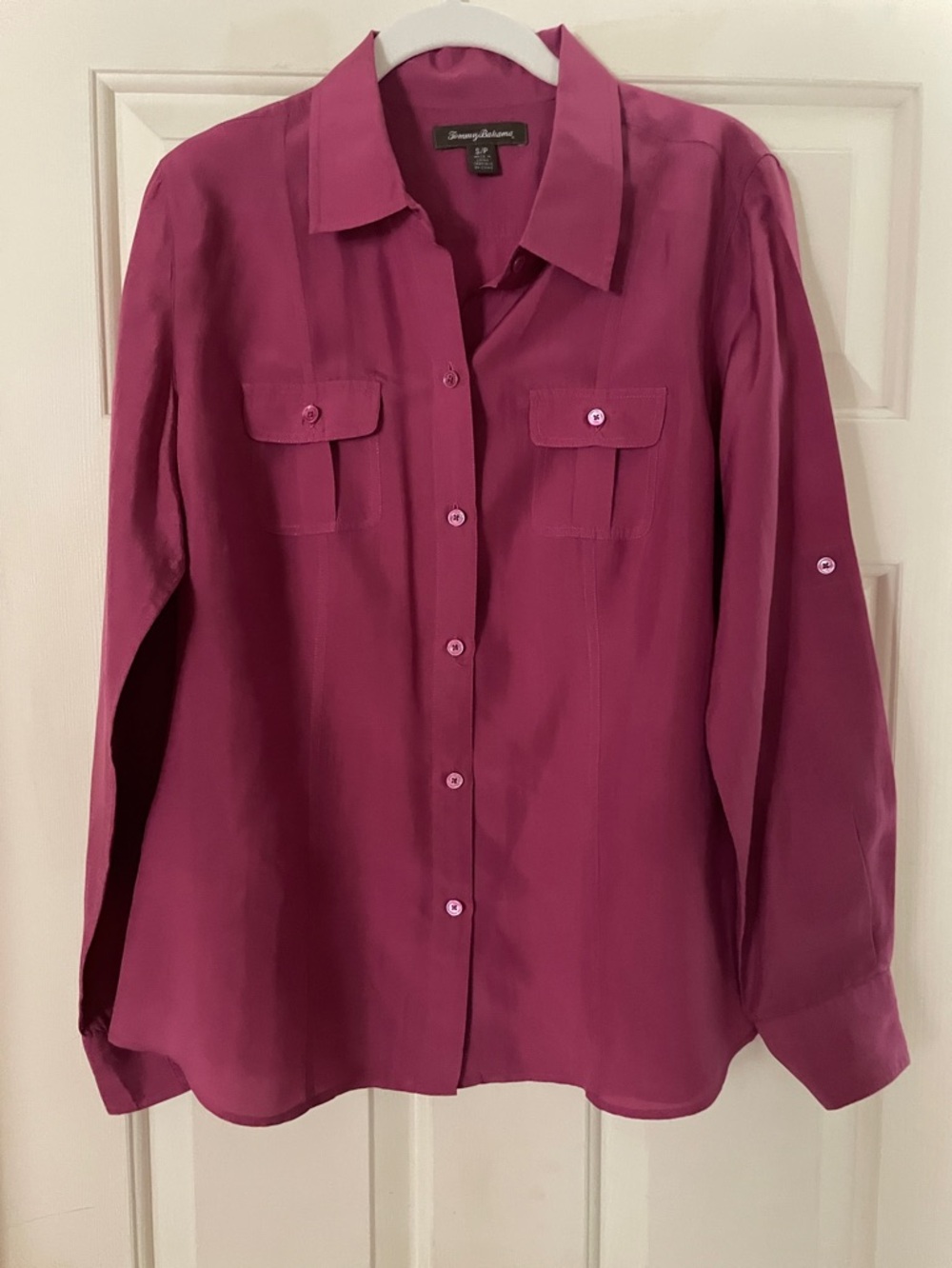 Tommy Bahama silk button down blouse size small